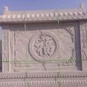 抚顺 芝麻白花岗岩屏风，照壁，影壁