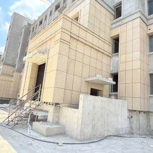 抚顺 黄金麻干挂，工地实拍