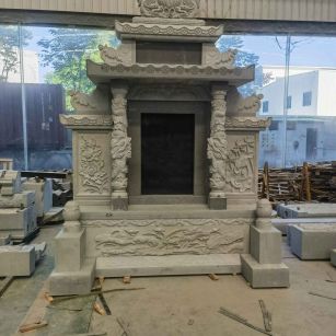 抚顺 芝麻灰高档墓碑、土墓，一套也支持定做