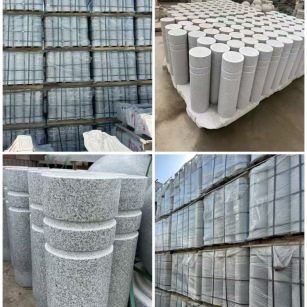 抚顺 芝麻白花岗岩挡车柱、隔离柱多少钱