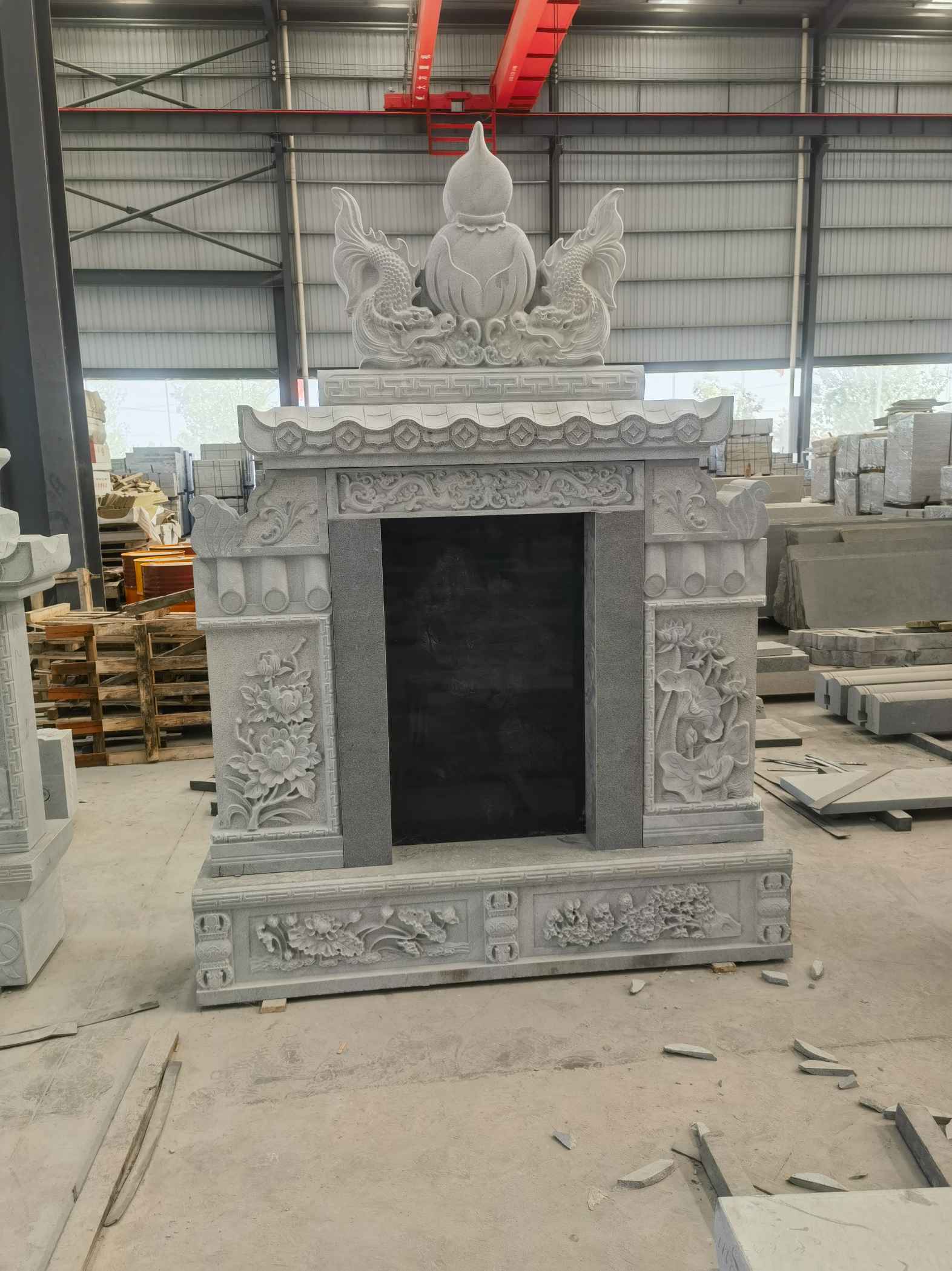 抚顺 芝麻灰高档墓碑、土墓，一套也支持定做