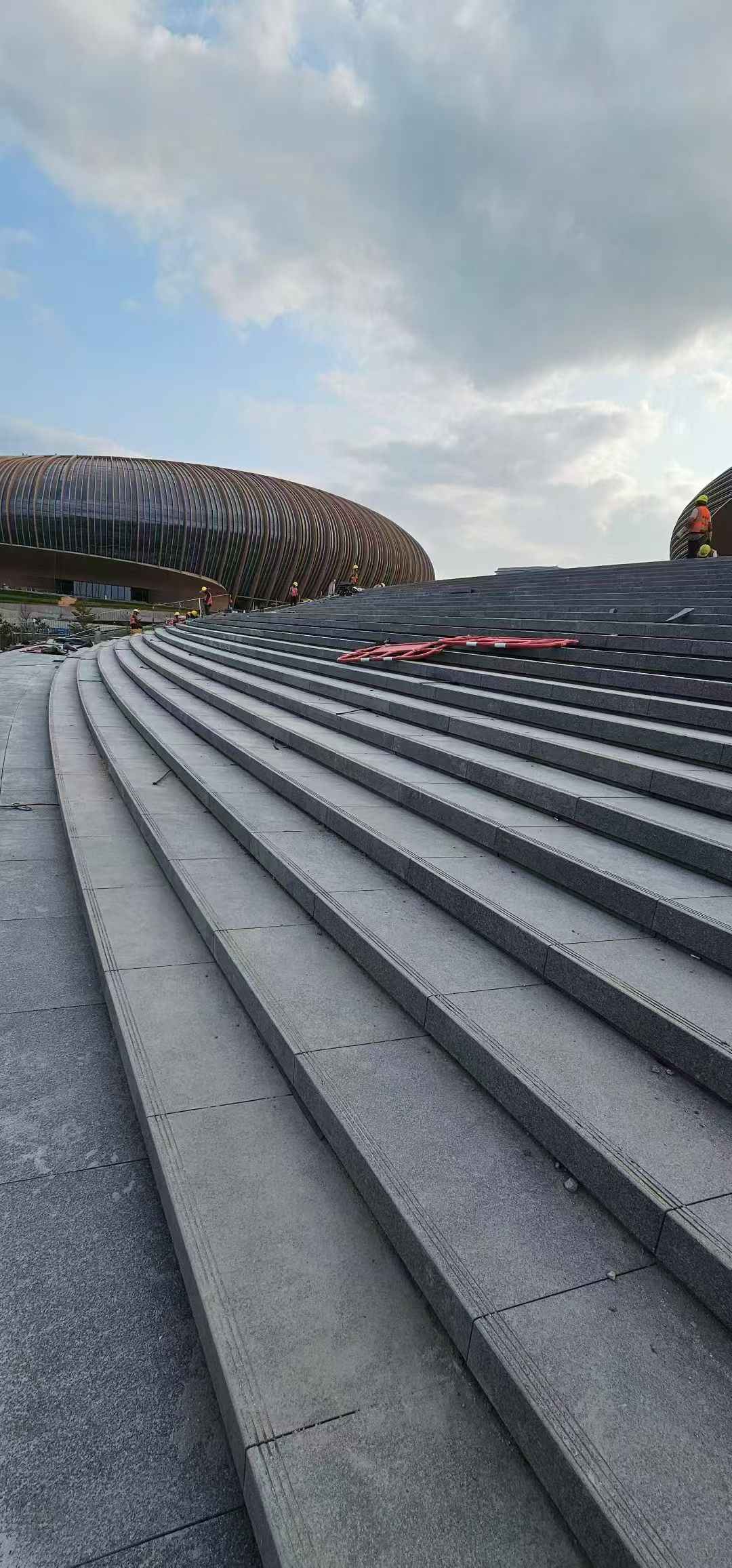 抚顺 弧形整石台阶铺装效果图